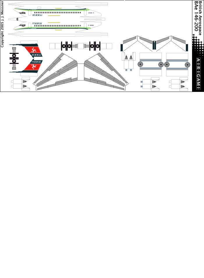 4G: Manx (1980 c/s) - British Aerospace BAe 146-200 [Airigami X by Rev]