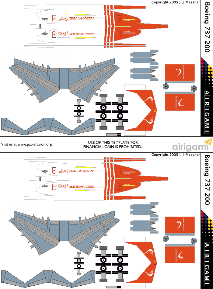4G: Aerosucre (2022 c/s) - Boeing 737-200 [Airigami X by Cap Julian]