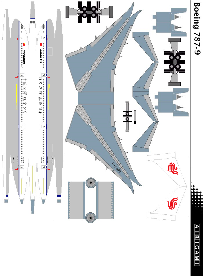 4G: Air China (1988 c/s) - Boeing 787-9 [Airigami X by Kevin Kim]