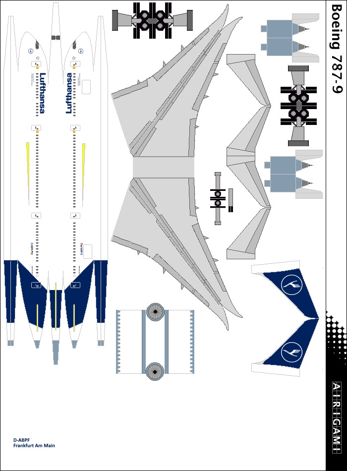 4G: Lufthansa (2018 c/s) - Boeing 787-9 [Airigami X by futuredeltapilot]