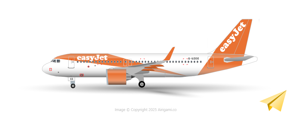 10G: EasyJet Airlines (2015 c/s) - Airbus A320-NEO [10EZY32N2550]