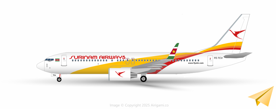 10G: Surinam Airways (2023 c/s) - Boeing 737-800(WL) [10SLM73H2560]