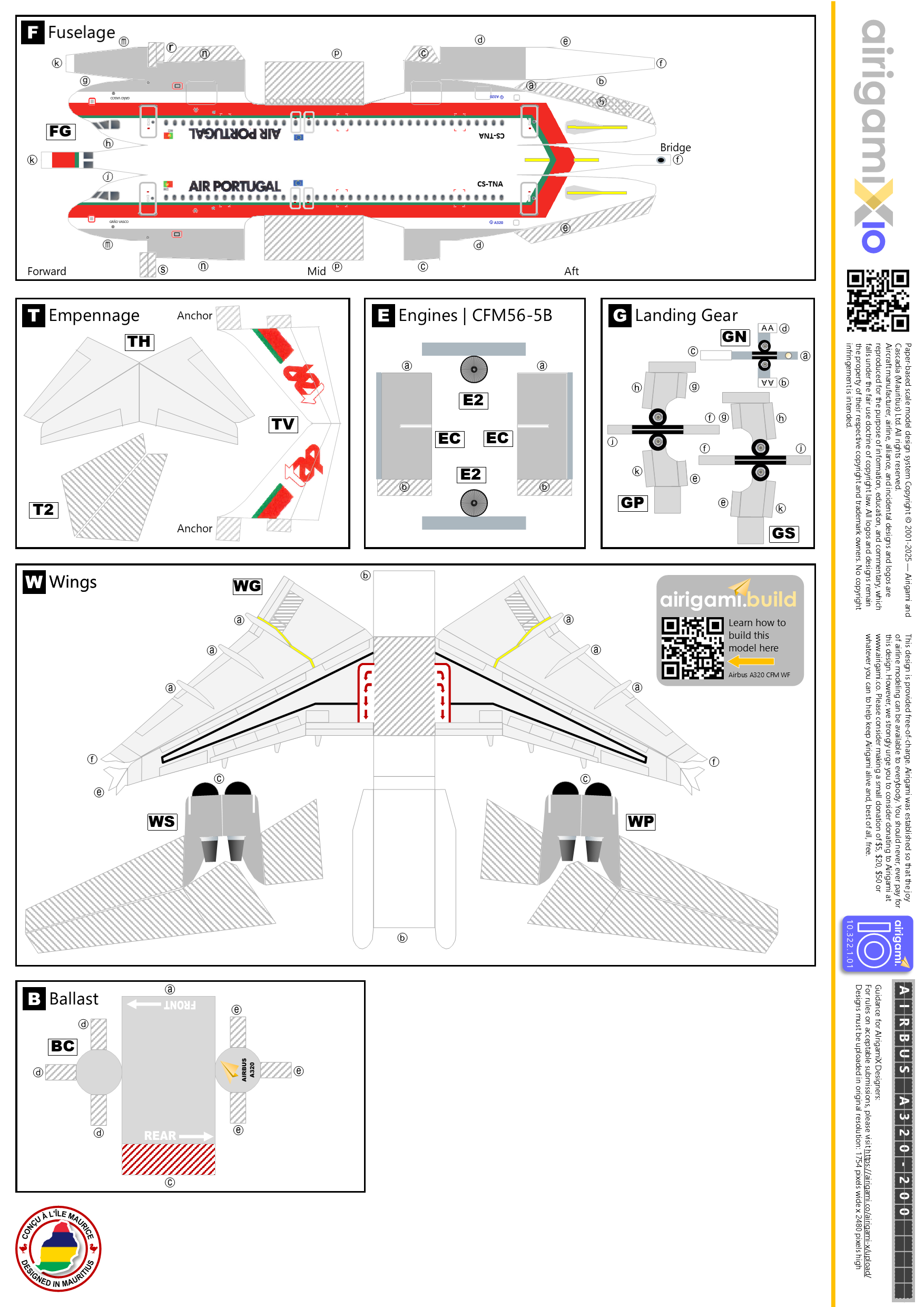 10G: TAP Air Portugal (1979 c/s) - Airbus A320-200 [Airigami X by paperairportlis]