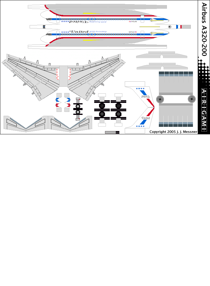 4G: United Airlines (2010 c/s) - Airbus A320-200 [Airigami X by futuredeltapilot]