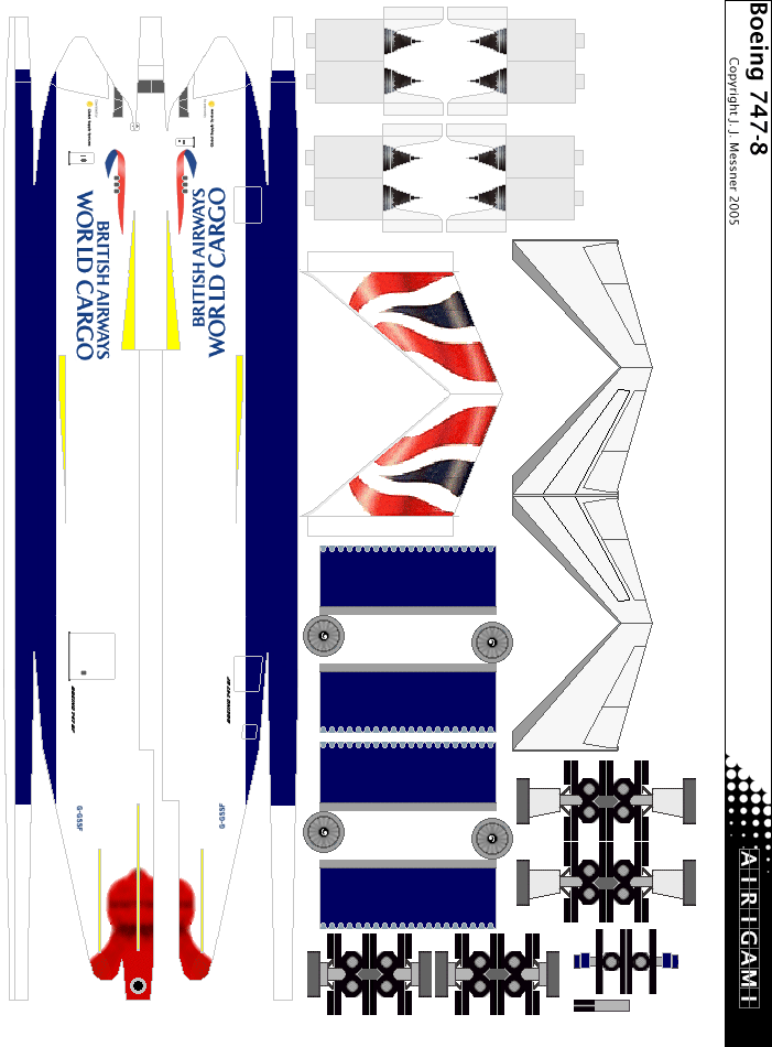 4G: British Airways World Cargo (2010 c/s) - Boeing 747-8 [Airigami X by Suky]