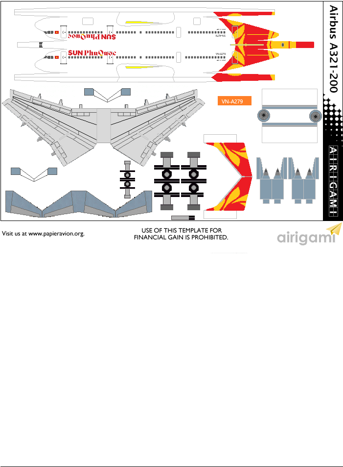 4G: Sun Phu Quoc Airways (2025 c/s) - Airbus A321-200 [Airigami X by Kevin Kim]