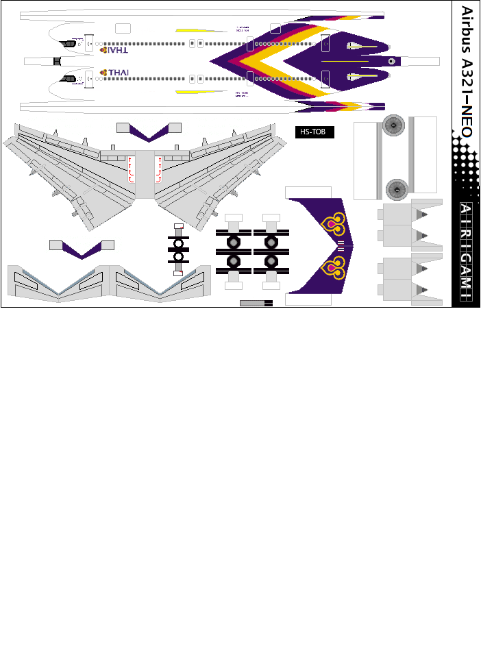 4G: Thai Airways (2005 c/s) - Airbus A321-NEO [AIrigami X by Kevin Kim]